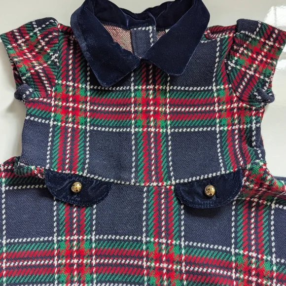 Janie and Jack Christmas Dress Size 6-12 months - Picture 2 of 6
